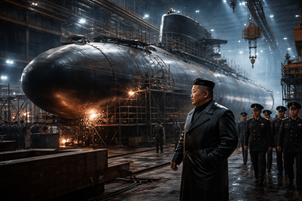 Kim Jong Un Inspects Nuclear Submarine Project
