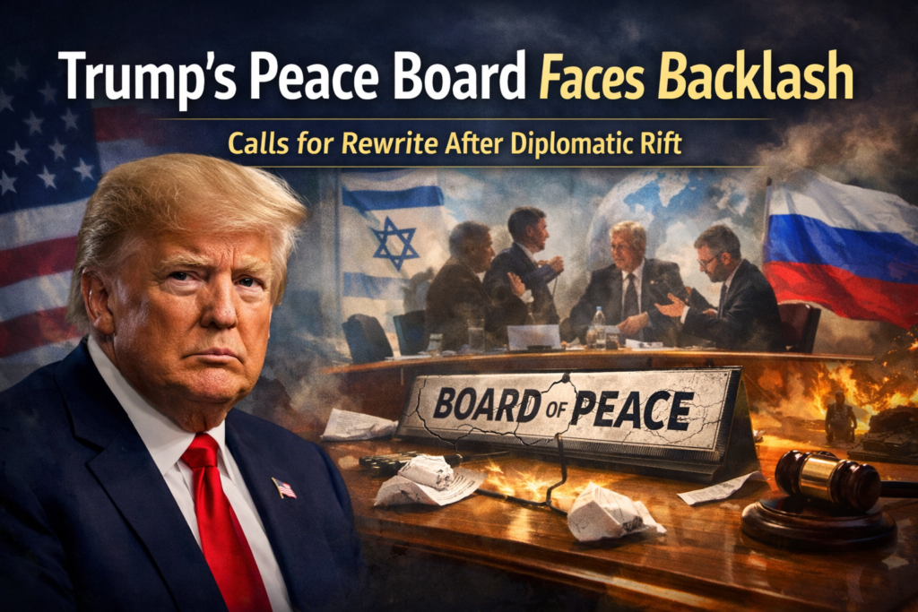 Trump’s Peace Board Faces Backlash