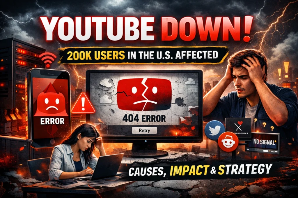 YouTube Down for Over Two Lakh Users in the US