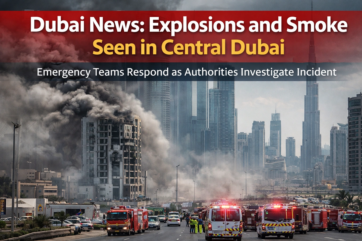 Dubai News Blasts Heard and Smoke Seen in Central Dubai